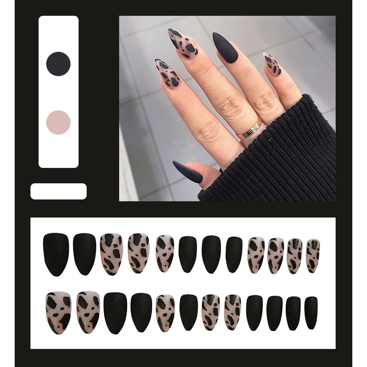 Kuku Palsu Fake Nail 24 Pcs Kemasan Strip Kuku Palsu Baru Fake Nails Kuku Palsu 3d Kuku Palsu Polos French Manicure-T135