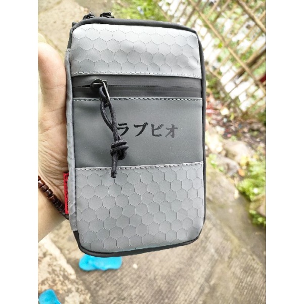 Hanging Wallet Grey Sling Phone Multifungsi