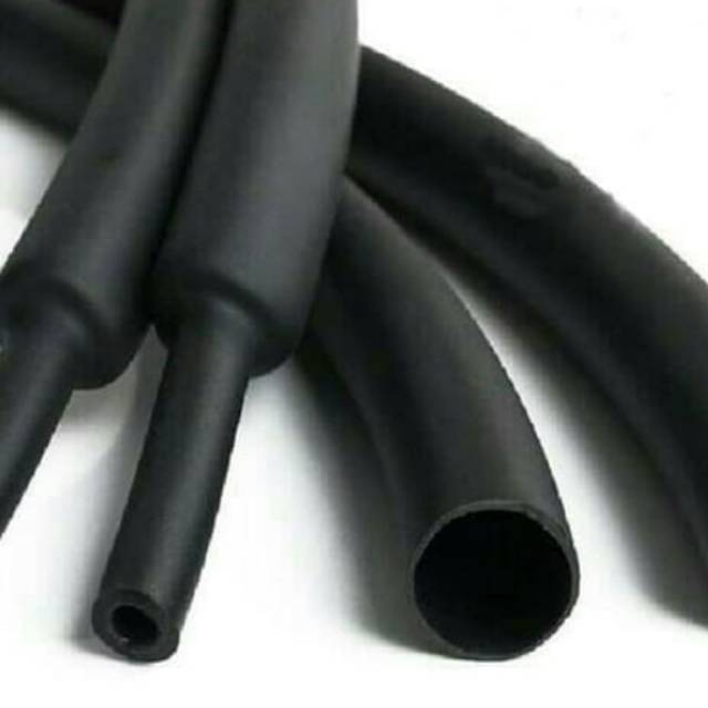 Heat Shrink Tube / Selongsong Bakar / Isolasi Bakar 60mm HITAM (Harga Per Meter)