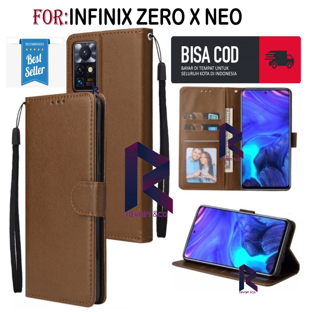 FLIP WALLET INFINIX ZERO X NEO LEATHER KULIT PREMIUM SARUNG BUKA TUTUP FLIP CASE INFINIX ZERO X NEO