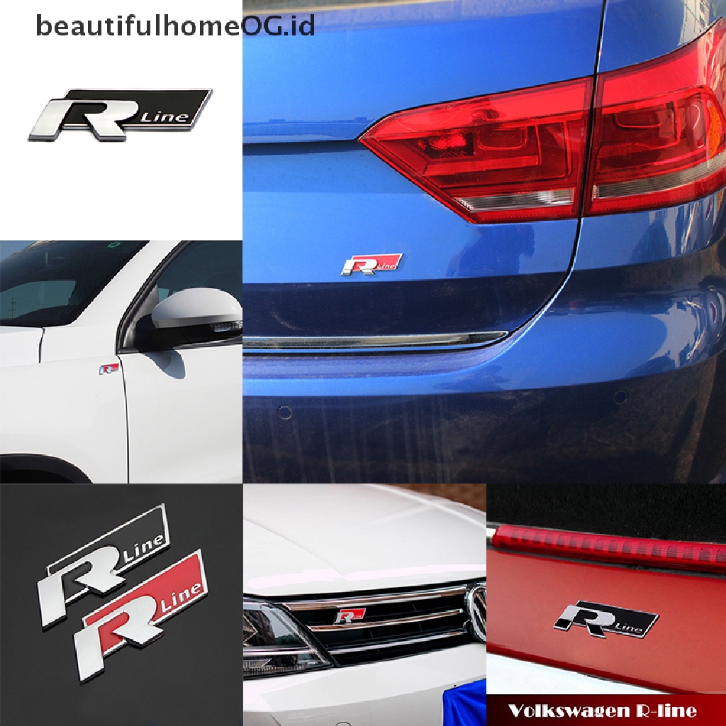 Stiker Emblem Rline Bahan Metal Untuk Bagasi Mobil VW CC GTI Passat