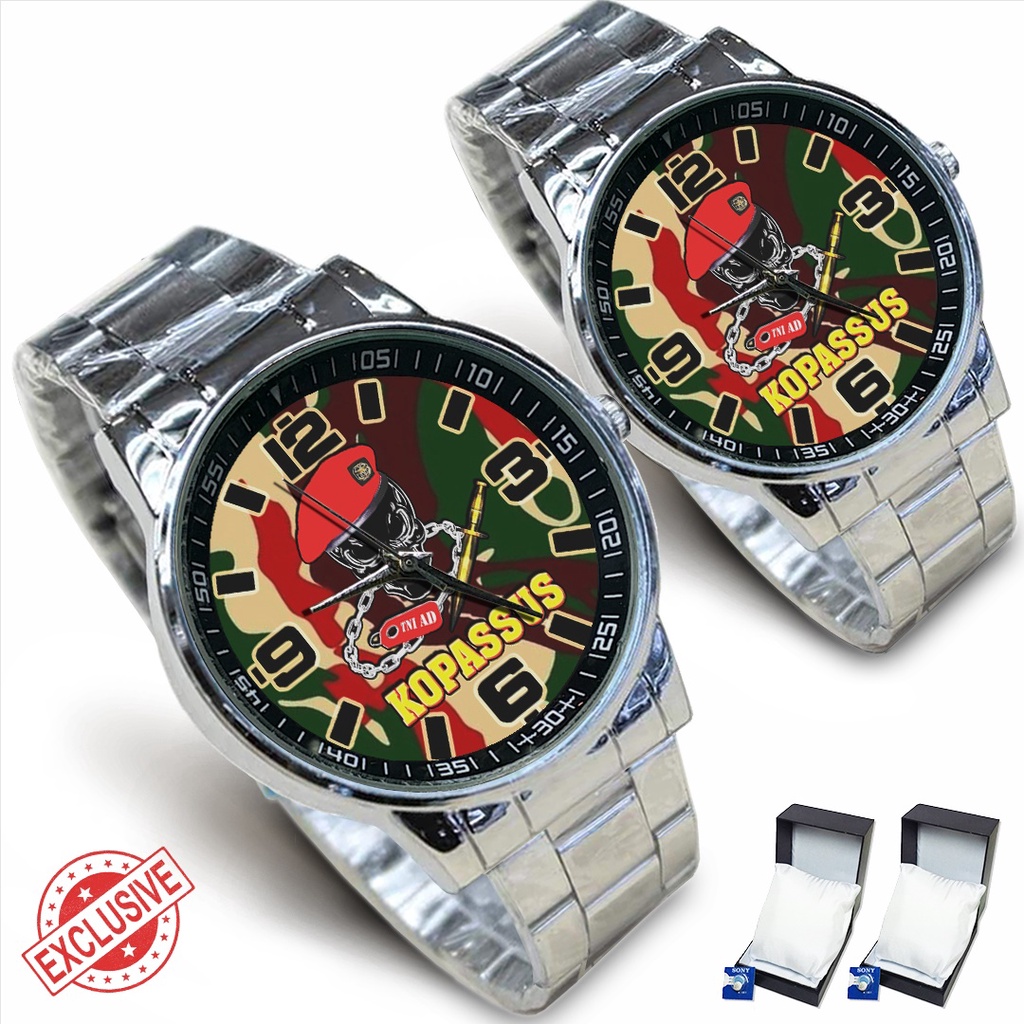 Jam Tangan Rantai Couple KOPASSUS TNI AD - 1 (Limited Edition)