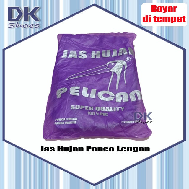 Pelican / Elmondo Ceria EPC 201 / Jas Hujan Poncho Lengan Murah / Jas Hujan Karet Warna Warni Dewasa