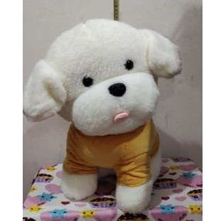 Boneka anjing besar baju merah Tinggi  : 40 cm