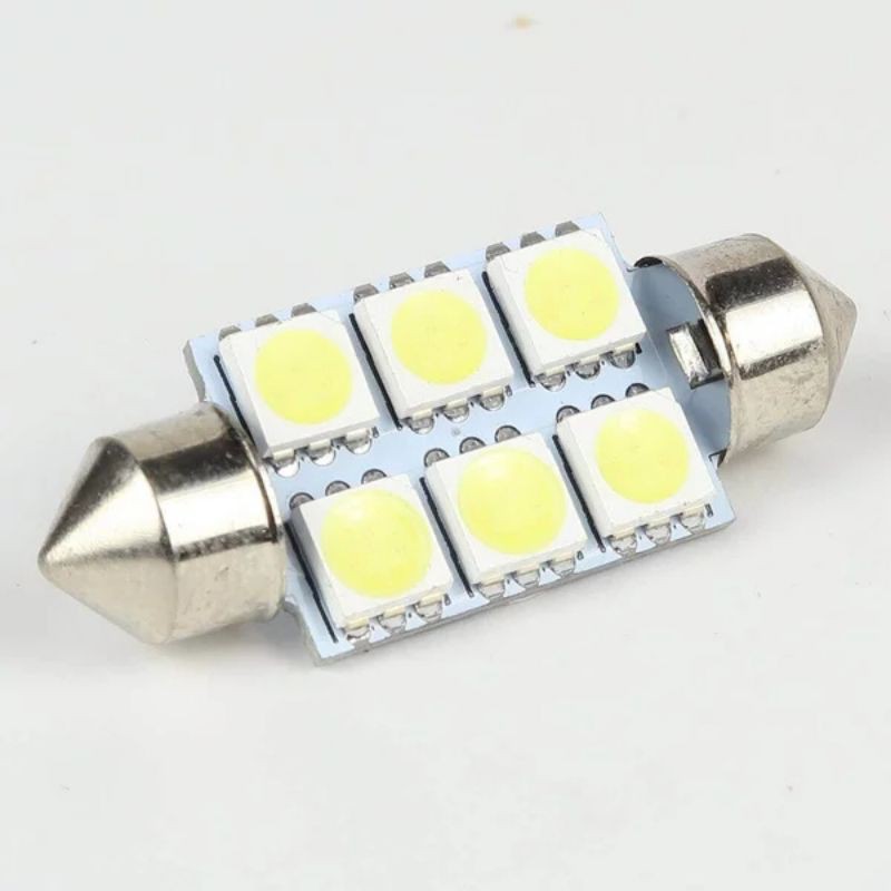 Led Lampu Plafon Mobil 3Watt Kabin Cabin Plapon Mobil 6 Smd 36Mm Putih 12V Feston Festoon Cob 36 Mm