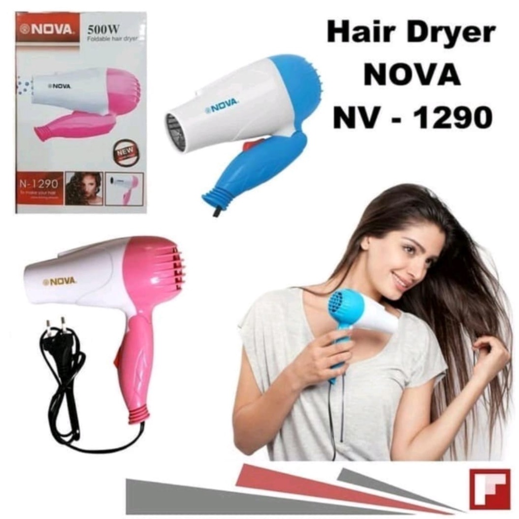 Hairdryer Hair Dryer Lipat Pengering Rambut Nova Portable 500W-Pengering Rambut Lipat Hair Drayer Mini Nova Good Quality