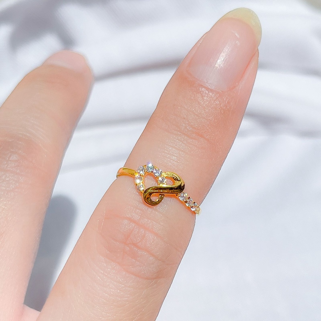 Cincin anak dan dewasa emas asli kadar 700 70 16k love hati heart permata round wing ringan gift kado ring gold 1 satu gram gr g nomor 10 11 12 13 14 15 16 17