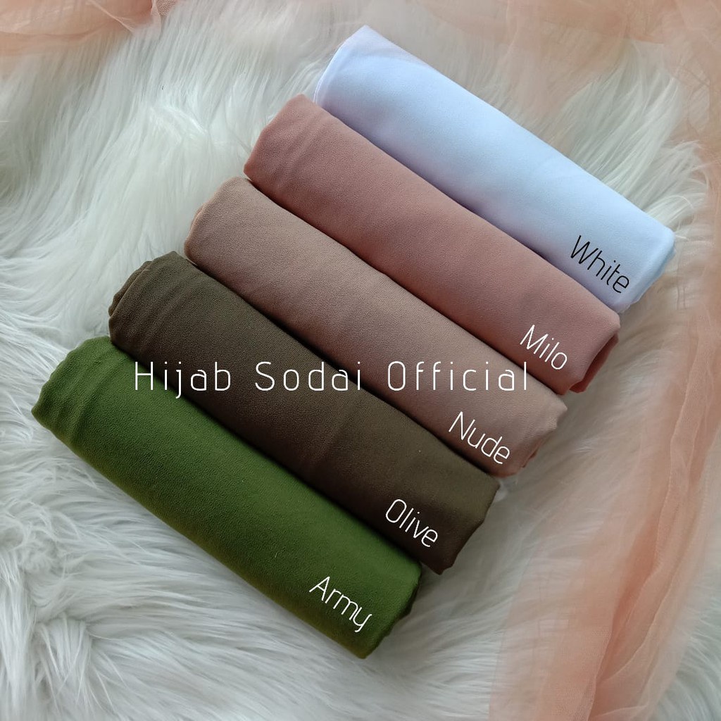 Pasmina Ceruty Baby Doll Premium 175x75 /pashmina ceruty PASHMINA 2IN1 INNER BISA BOLAK BALIK