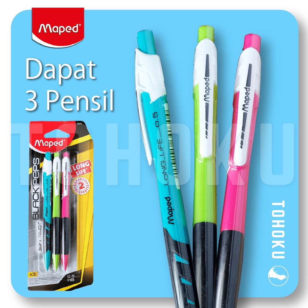 

Pensil Mekanik - Maped Black Peps Long Life 0.7 Assorted Color