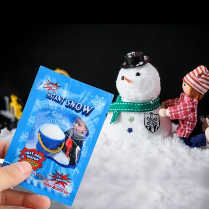 10 Bungkus Magic Fake Instant Snow Powder Serbuk Bubuk Salju Instan Murah Untuk Sulap Slime - Mainan Anak Salju Buatan instan