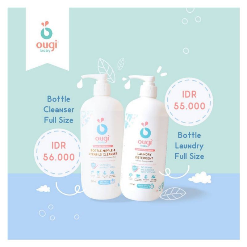 Ougi Baby Bottle Nipple Utensils Cleanser / Laundry Detergent 500ml Bottle Pump