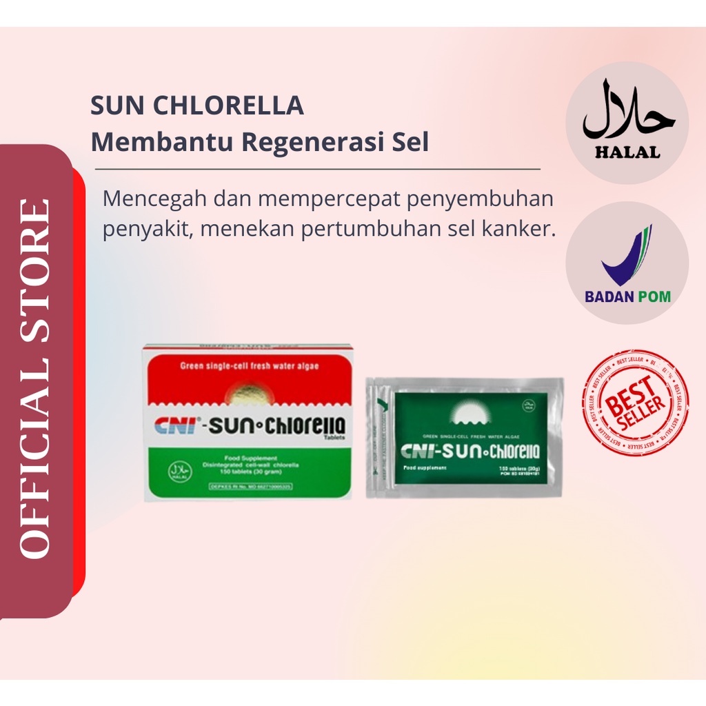 Jual CNI SUN CHLORELLA ISI 30 / 150 TABLET SUPLEMEN DIABETES Shopee