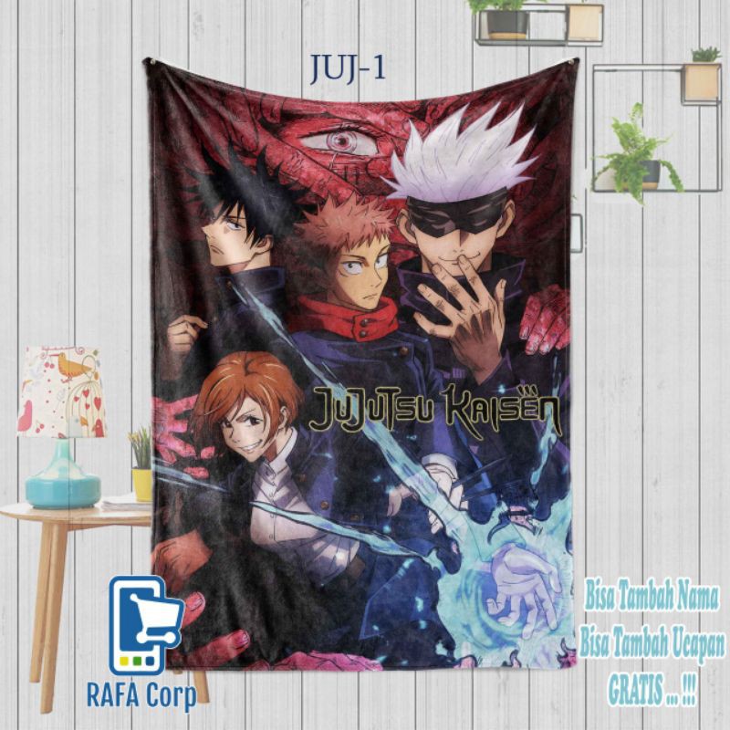 Selimut anime Jujutsu kaisen - selimut jujutsu kaisen - custom selimut - gambar bebas - anime