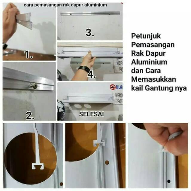 Rak Dinding Dapur Almunium Kitchen Stuff Rack