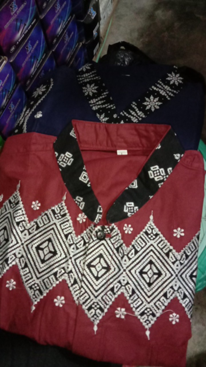 Kemeja Batik Pria Lengan Panjang Size M L Xl Xxl Bswart Batik Hrb026 Kenango Hem Panjang Padi