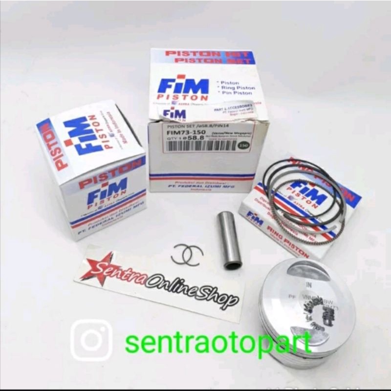 piston seher kit megapro monoshok oversize 150 original fim