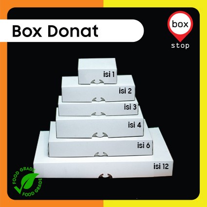 

Box Donat - Kotak Donat - Dus Donat Donut - PUTIH- Isi 12 (10 pcs)