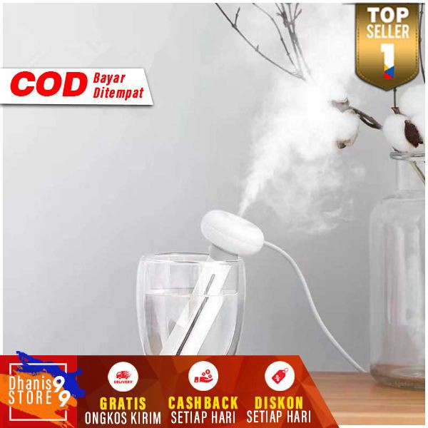 Ultrasonic Air Humidifier Portable Celup 300ml Humidifer Diffuser Pelembab Udara HUMI Pendingin Ruangan