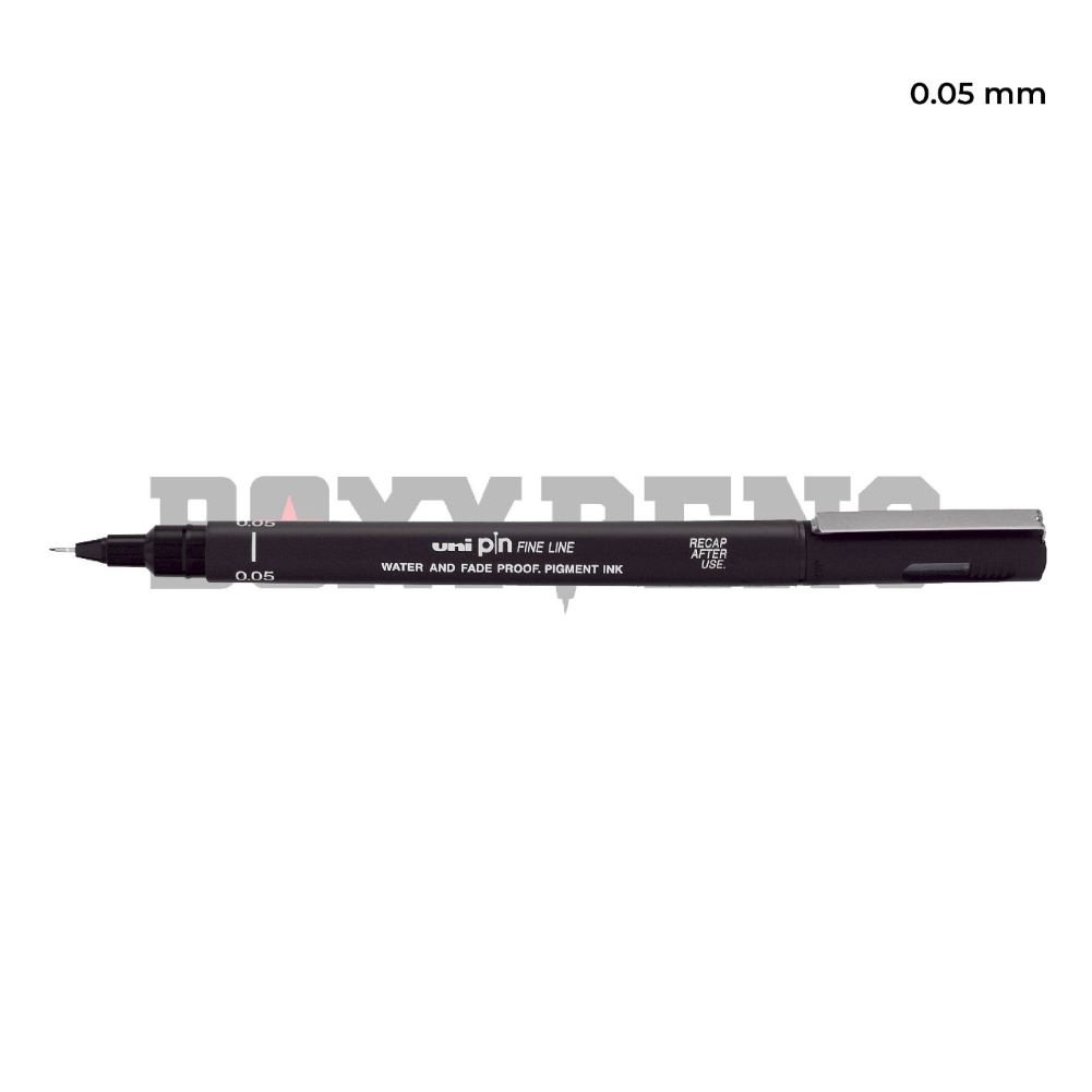 

Uni PIN 005-200 Drawing Pen WATER AND FADE PROOF PIGMENT INK Black