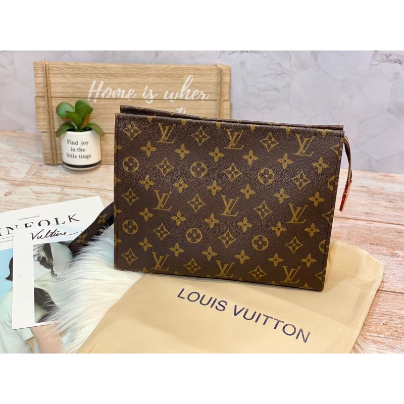 Clutch Premium + Box Gucci Voyage Pita Kulit Asli