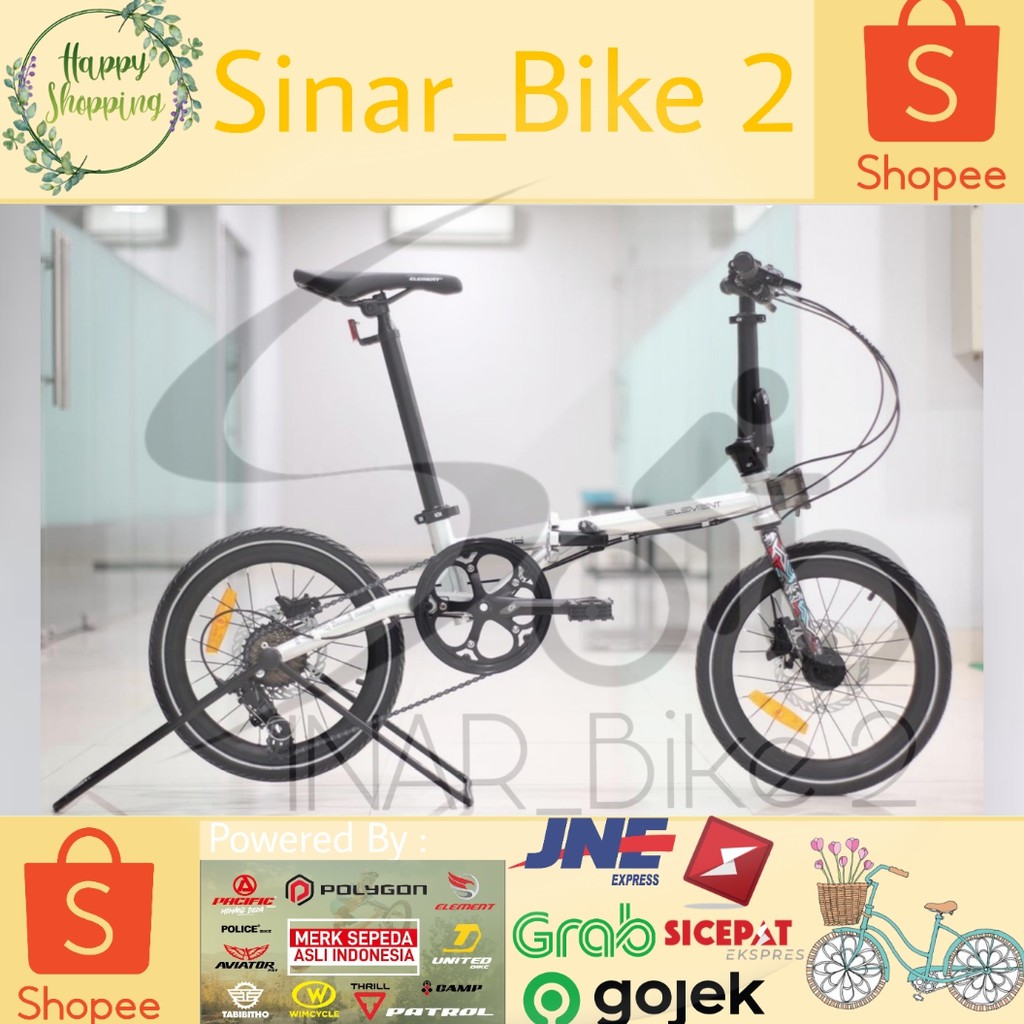 Sepeda Lipat Element Troy 16Inch 8Speed (Gosend/Grab)