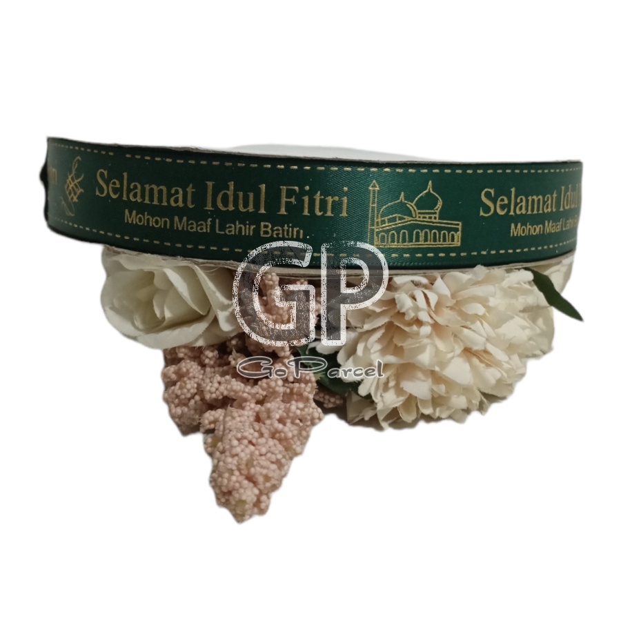 ( Meter ) IMPORT SATEN RIBBON IDUL FITRI LEBARAN - PITA SATIN POLI EMAS TIMBUL 3D SELAMAT IDUL ADHA EID MUBARAK FANCY HIASAN HAMPERS PARSEL PARCEL SOUVENIR GOODIE BA