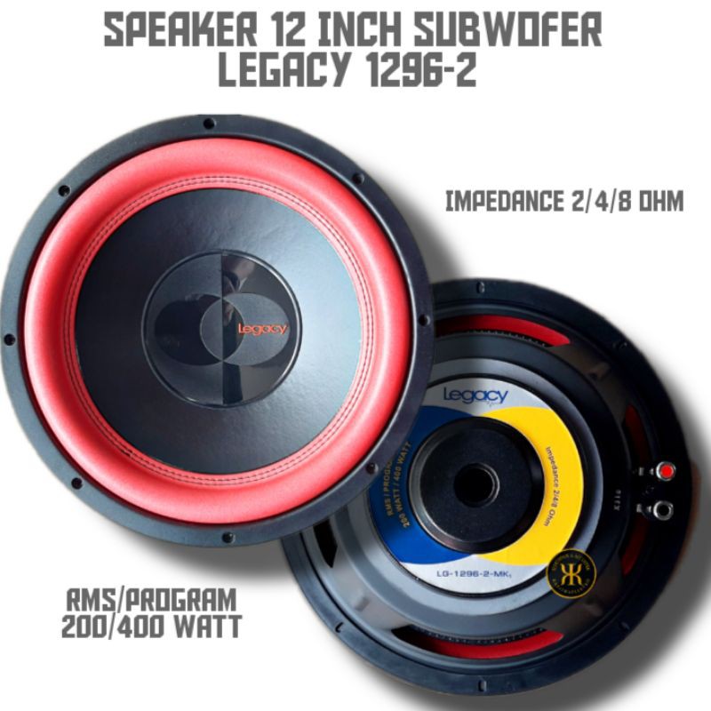 Speaker Subwofer 12 Inch Legacy LG 1296-2