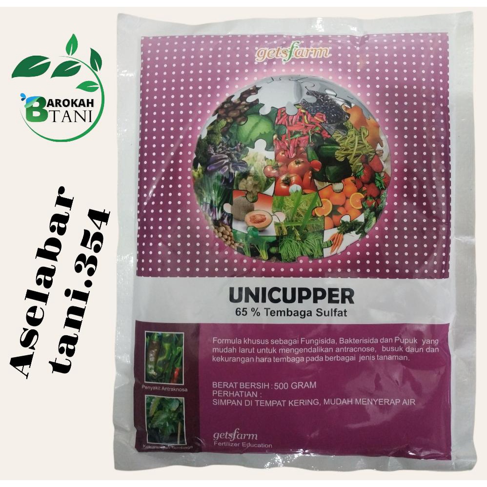 Fungisida Unicupper Isi 500 gr Bahan Aktif Tembaga Sulfat 65%