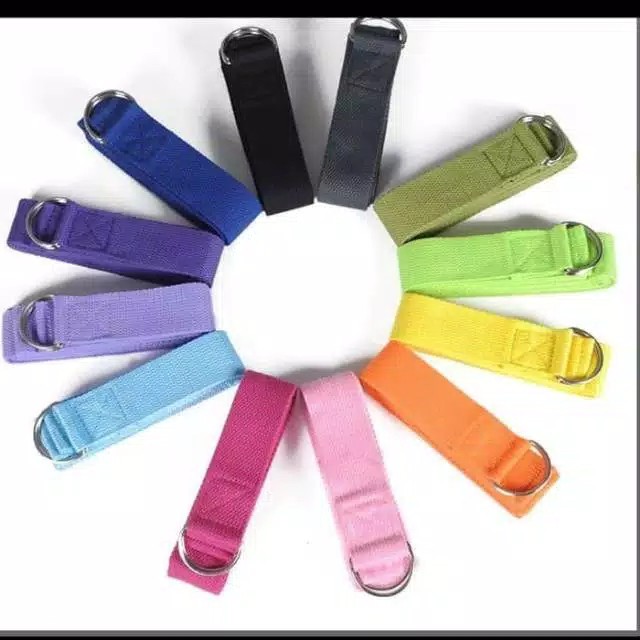 TBI D Ring Tali Yoga Stretch Strap Band Panjang Long Gym Pilate Fitness