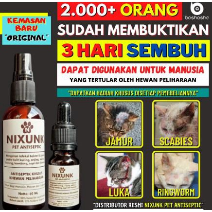Best Nixunk Spray Obat Jamur Kucing Scabies Demodex Impetigo Jamur
