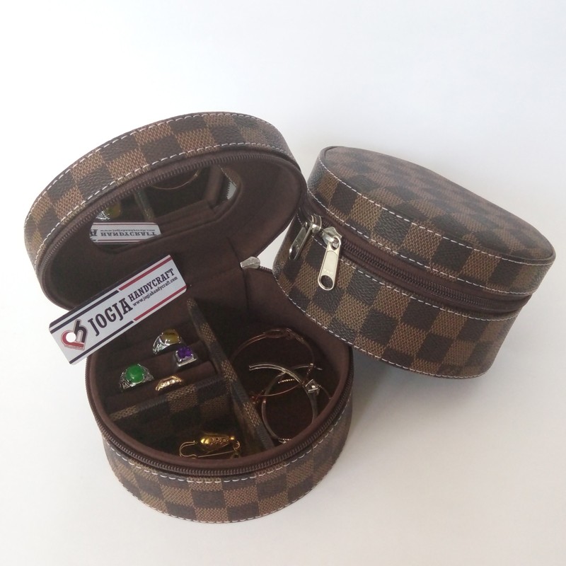 Damier Jewelry Box / Tempat Perhiasan Mini Praktis