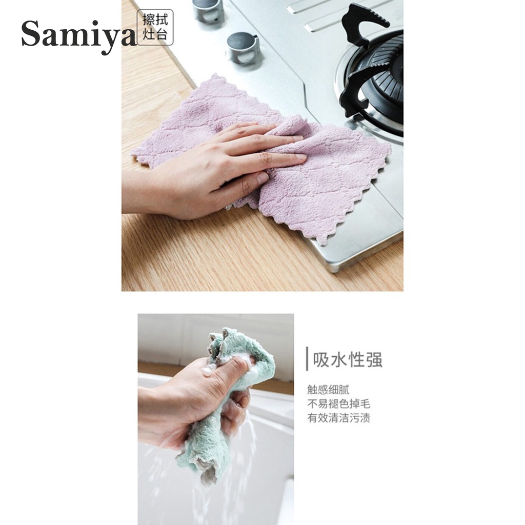 kain lap dapur anti minyak / kain lap dapur microfiber cleaning cloth / lap kain serbaguna