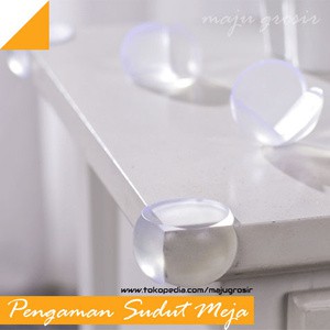 Silikon Oval Transparan Pengaman Sudut Meja (Corner Of The Table Safety Protection Cap)