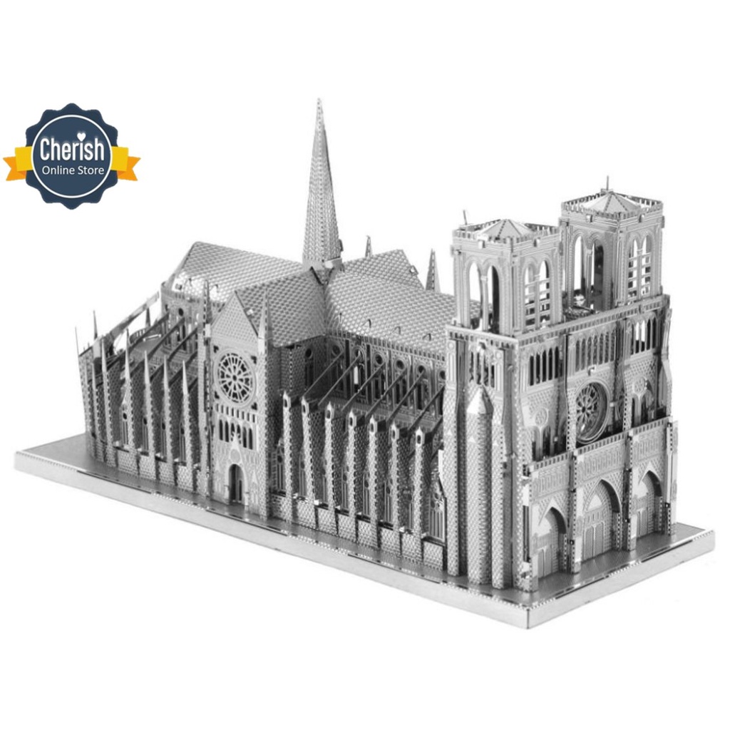 Puzzle Metal 3D NOTRE DAME PARIS Mainan Hobby DIY MB-005