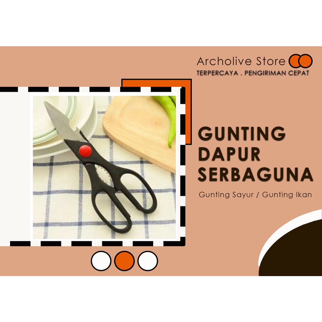 

Gunting Dapur Serbaguna Multifungsi Pemotong Sayur Ikan Tajam