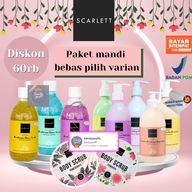 GUDSKIN❤️ COD TERLARIS  PAKET SCARLETT SCARLET MANDI BODY LOTION JOLLY TERMURAH ORIGINAL