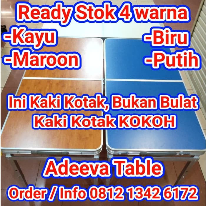 Meja Lipat Koper Serbaguna / Meja Lipat HPL Portable