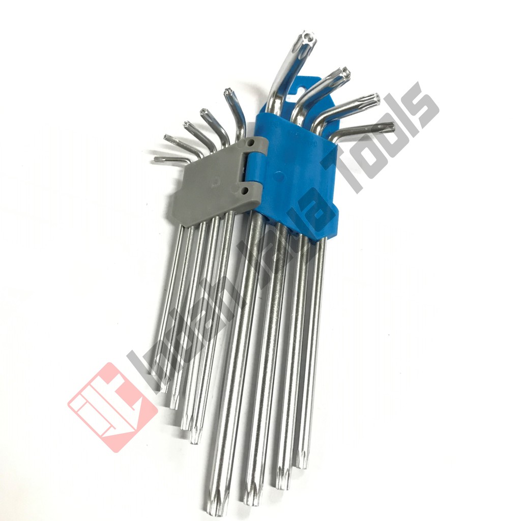 MULTIPRO TAMPER Kunci L Bintang Panjang Set 9 Pcs - Torx Key Lobang Lubang