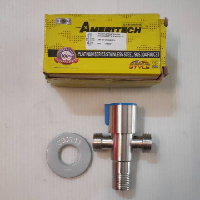 Kran shower cabang 3 / kran kloset 2 lobang model T