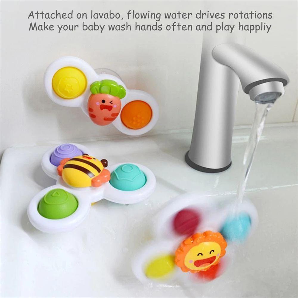 Needway Mainan Mandi 3 Pcs Balita Hadiah Sensory Belajar Baby Shower Anak Mandi Suction Cup
