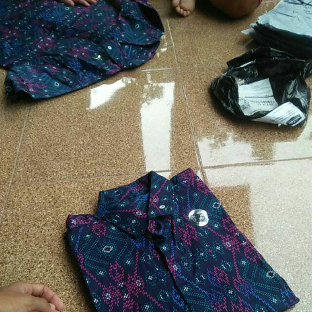 Sanvanina Kemeja Batik Songket Salju Lengan Panjang Pria | Harlem Tosca Songket E-1503