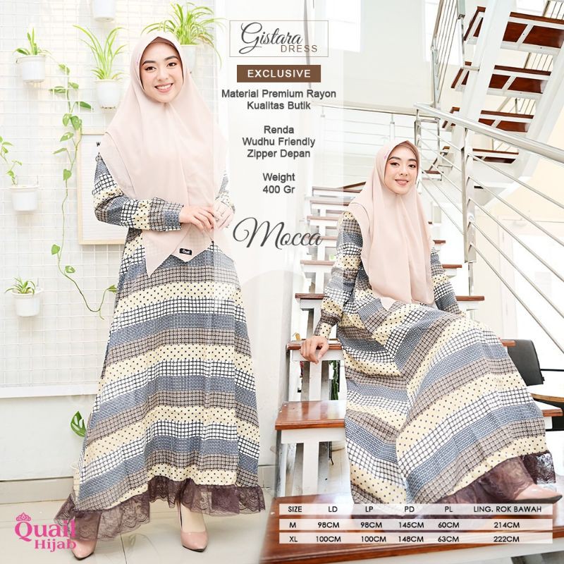 GISTARA GAMIS ORIGINAL QUAIL HIJAB | GAMIS QUAIL | GAMIS RAYON QUAIL | GAMIS RENDA