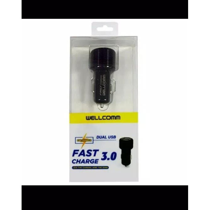 Charger Mobil Fast Charging Wellcomm 2 Usb - Car Charger Dual Usb Fast