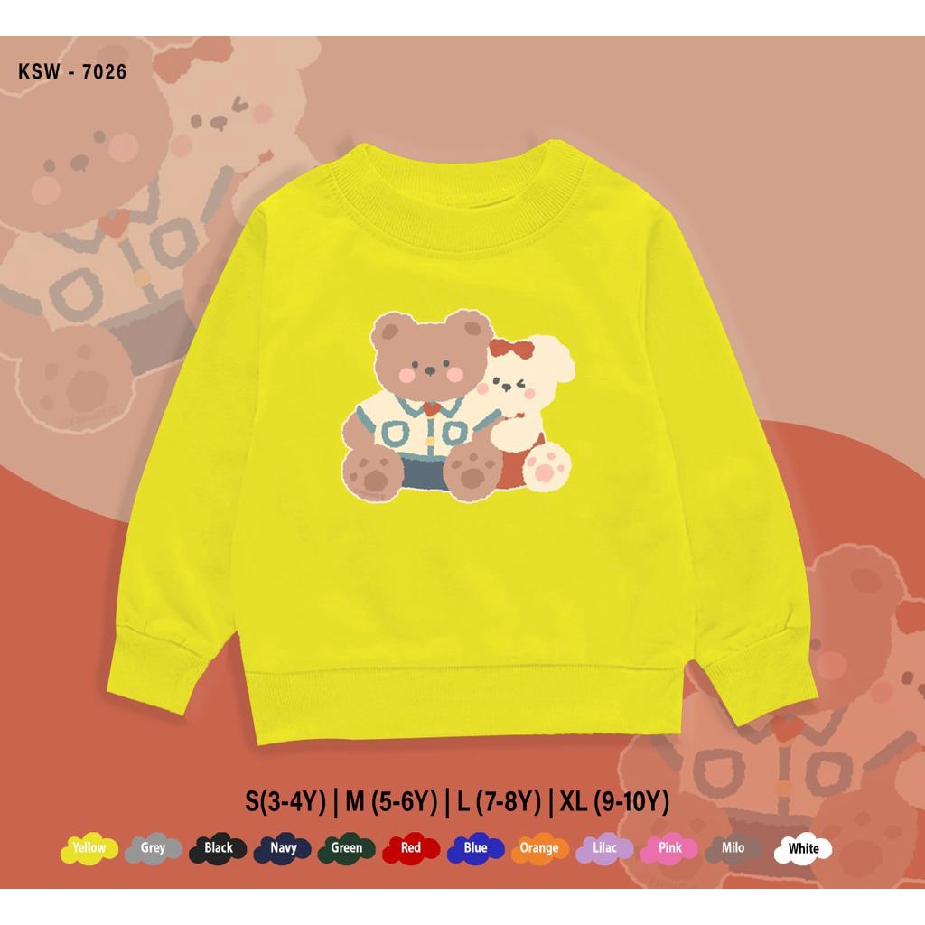 SWEATER ANAK-ANAK / TEDDY BEAR SIT / SWEATER KIDS / 1-10 TAHUN / BAHAN FLEECE PREMIUM / ADEM / UNISEX / BEST SELLER