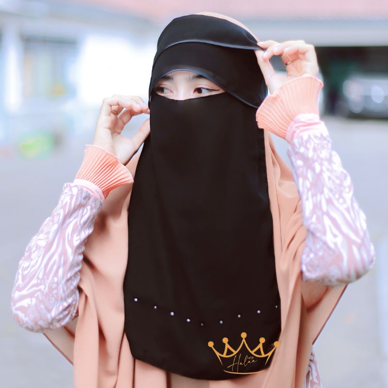 CADAR NIQAB BANDANA PONI UMPAK SIFON SILKY / SIFON PREMIUM BY HALAA