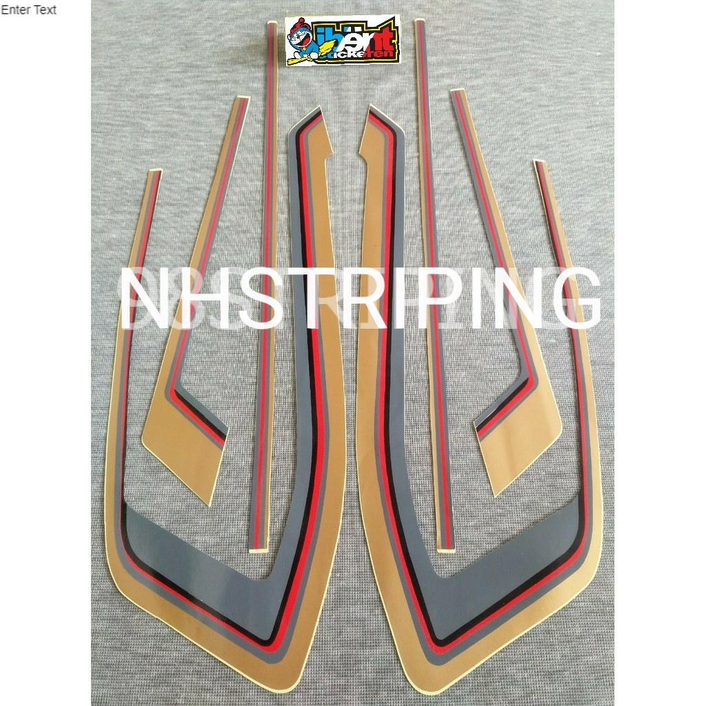 STRIPING HONDA GL PRO PLATINA GOLD TAHUN 1983 STRIPING LIS STANDAR ORI