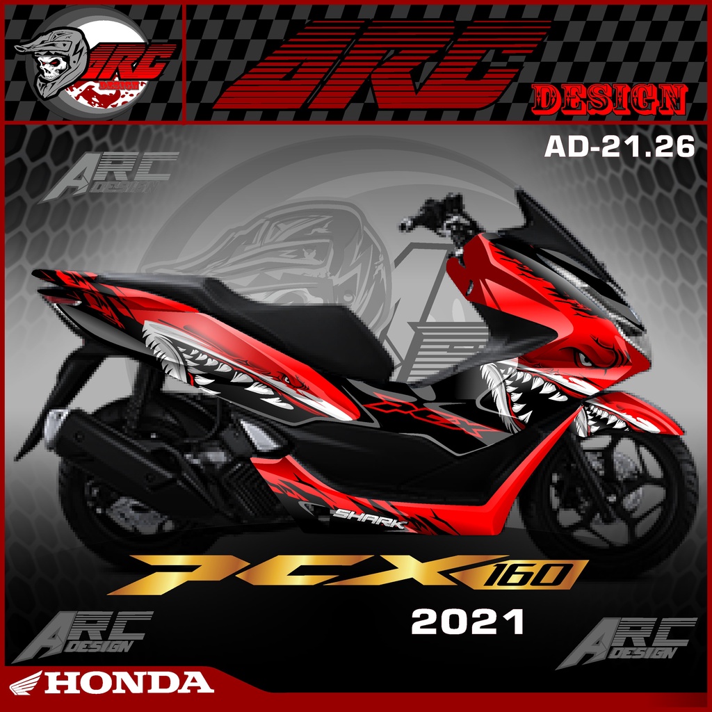 Decal Sticker Honda PCX 160 2021 Fullbody - Dekal Fullbody All New PCX160 Motif Terbaru Terlaris Des