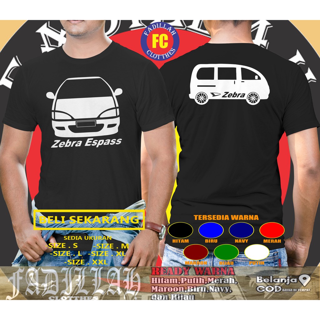 Kaos Mobil Daihatsu Zebra Espass DB Baju Otomotif