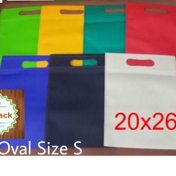 

TAS KAIN SPUNBOND OVAL UKURAN S 20X26 / GOODIEBAG KAIN / SHOPPINGBAG KAIN UKURAN 20X26 / TAS KAIN
