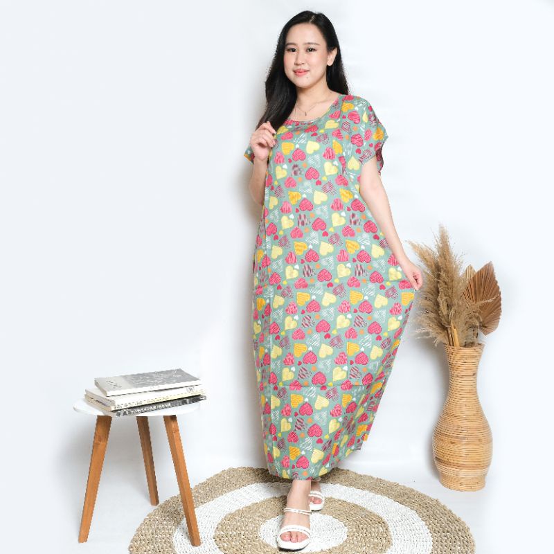 daster bali habel verell panjang semata kaki rayon premium baju tidur murah-K29